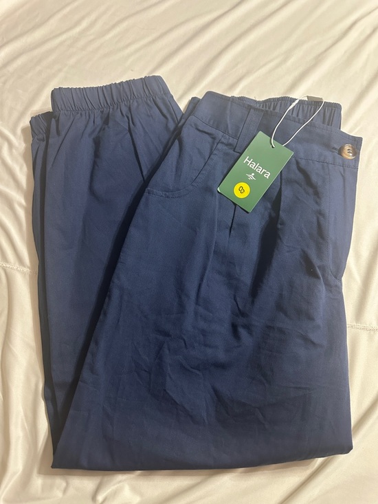 HALARA Pants - HALARA Navy Elastic Waist joggers